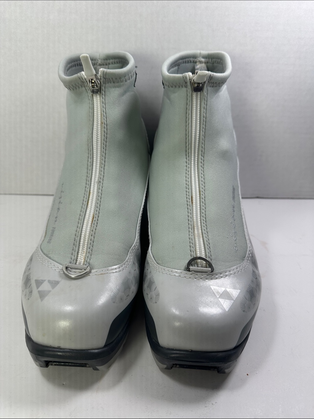 Fischer Light Gray Unisex Cross Country Ski Boots Lace-Up Ankle Boots Zipper 39